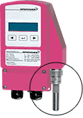 ExPro-C.. sensor mounted for room measurement on RedCos-D transmitter